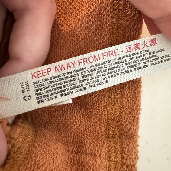 Anthropologie Daily Practice Cropped Sleeveless Top Sz XS Rust Brown Fleece Boho - Picture 5 of 9